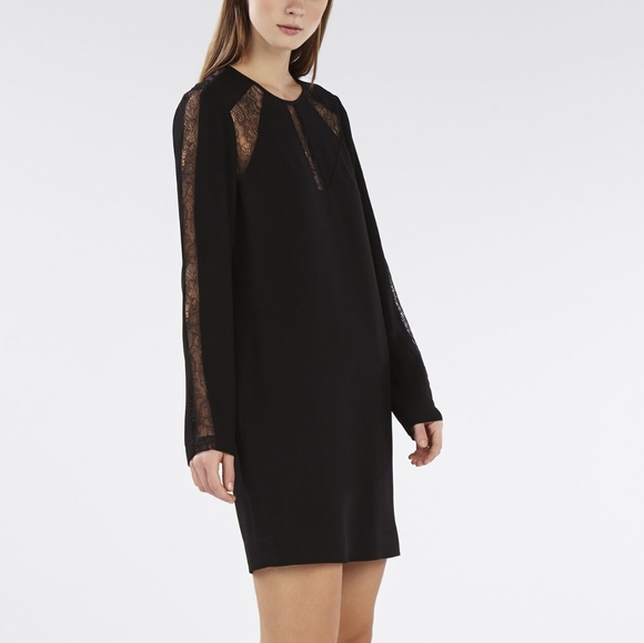 BCBGMaxAzaria Long Sleeve Midi Lace Dress - Picture 1 of 9